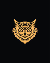 Yellow Lion Head Image Vector Illustration Logo Design