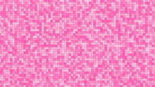 Magenta Pixel Design Background. Illustration Of Pink Tile Pattern, Seamless Background