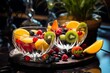 Revitalizing Refreshment: Exquisite Fresh Fruits in Crystal Clear Bowls - AR 3:2