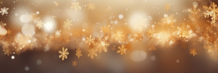 Wall Mural - Sparkling snowflake winter background. Detailed dancing ice crystals at Christmas in pastel glowing colors. Snowy landscape closeup.