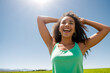 © Neoane - beautiful girl enjoy sunny day,  blue sky outing