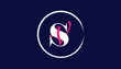combined luxury letter SV, VS logo design
