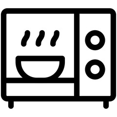 Canvas Print - microwave icon illustration