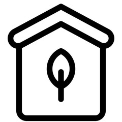 Sticker - green house icon