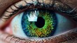 close up of a female eye, pupil of eye, close-up of green colored eye, colored eye, beautiful colored eye close up