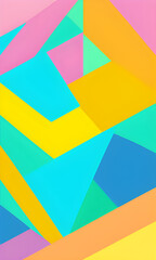 Wall Mural - Abstract colorful background with geometric shapes. Generative AI