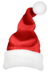 Wall Mural - Santa Claus red hat or Christmas red cap isolated on transparent background. High quality mask edges