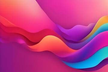 Wall Mural - Colorful background with gradient colors designed with fluid shapes ai generated 