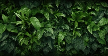 lush green foliage texture, showcasing detailed leaves and vibrant colors