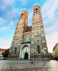 Wall Mural - Cathedral Frauenkirche in Munich, Germany in a beautiful summer day