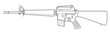 © Dariusz - Vector illustration of M16 assault carbine. Left side