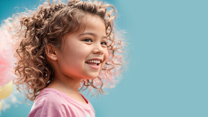 Beautiful cute little girl happy portrait