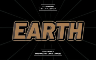 Wall Mural - Earth 3D Bold Text Style Effect