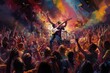 © Denis - Rock abstract colorful concert illustration