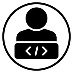 programmer glyph icon