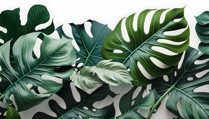  A repeating pattern of philodendron leaves in shades of green with intricate details and a sense of natural wonder white background 8k 