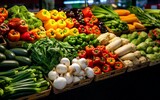 Fototapeta Tęcza - Fresh vegetables background