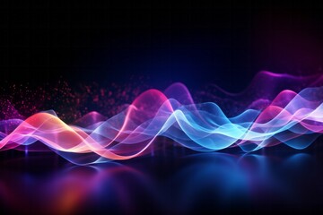 purple sound waveform background