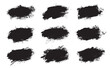 © Arroyan Art - Black paint brush strokes isolated on background. Elegant dark watercolour set. Abstract textured effect bundle. Graphic design grungy painted style concept for ads, offer, big, mega, or flash sale