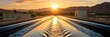 © visoot - Sewage treatment plant, A water treatment plant at sunset.