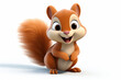 3d design of a cute character of a squirrel
