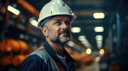 Aufkleber - Industrial engineer doing work at the Heavy Industry Manufacturing Factory.