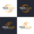 energy solar technology logo design vector template