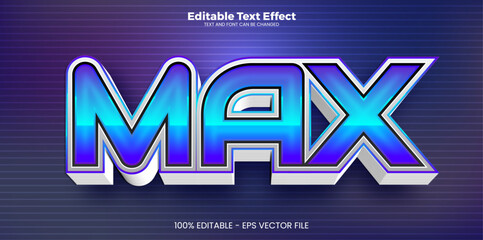 Wall Mural - Max editable text effect in modern trend style