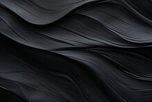 Abstract Black Fabric Texture Background With Soft Waves Patterns