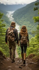 a few vacationers in the mountain's woodland.