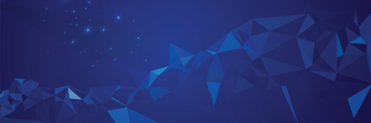 abstract digital technology polygonal background banner