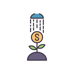 Wall Mural - growth income related vector icon. isolated on white background. vector illustration