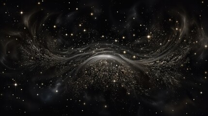 Wall Mural - black friday sale cosmic shining background. abstract deep black galaxy illustration. starry night s
