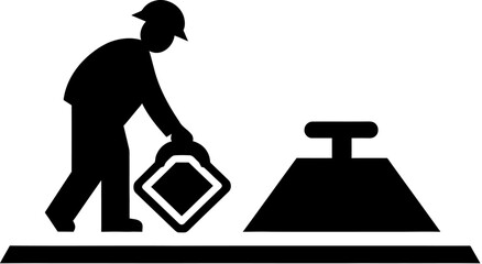 Sticker - Road construction icon