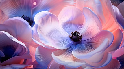 Wall Mural - Exquisite Anemone Petals, A Botanical Marvel, Whispers of Beauty, Anemone Petals Unveiled.