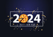 happy new year 2024. 2024 with pizza 