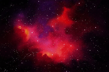 Wall Mural - vector cosmic illustration. beautiful colorful space background. watercolor cosmos