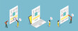 © TarikVision - 3D Isometric Flat Vector Conceptual Illustration of Proofreading and Copywriting, Spell Check