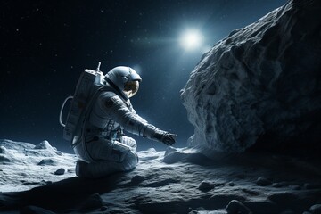astronaut on the moon, Generative AI