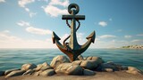 sea anchor illustration AI generated.