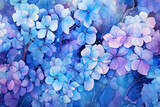 blue hydrangea flowers generative ai