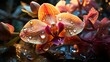 A dew-covered Orchidaceae in stunning detail