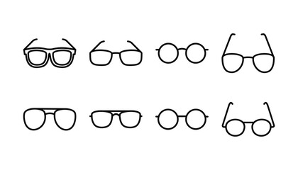 Wall Mural - Glasses icon vector. eye glasses icon. sunglasses