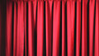 高級感のある赤いドレープカーテン。授賞式のステージカーテン。赤いカーテン。Luxurious red drape curtains. Award ceremony stage curtain. red curtains.