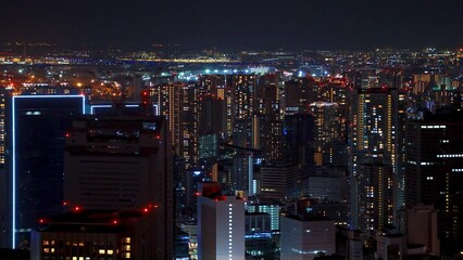 Poster - Skyscrapers and highways through Minato, Tokyo, Japan