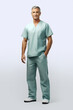 © Giampaolo - Physician wearing scrubs, white background, minimalism - Generative AI