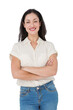 © vectorfusionart - Digital png photo of happy caucasian woman on transparent background