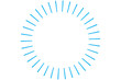 Digital png illustration of blue dashed circle on transparent background