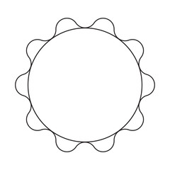 circle frame with line style 2