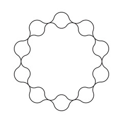 circle frame with line style 2